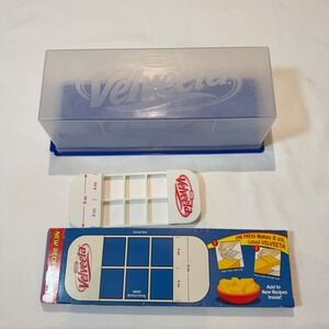 Vintage Kraft Velveeta Cheese Storage Container and 8oz Cheese Cuber Set Blue